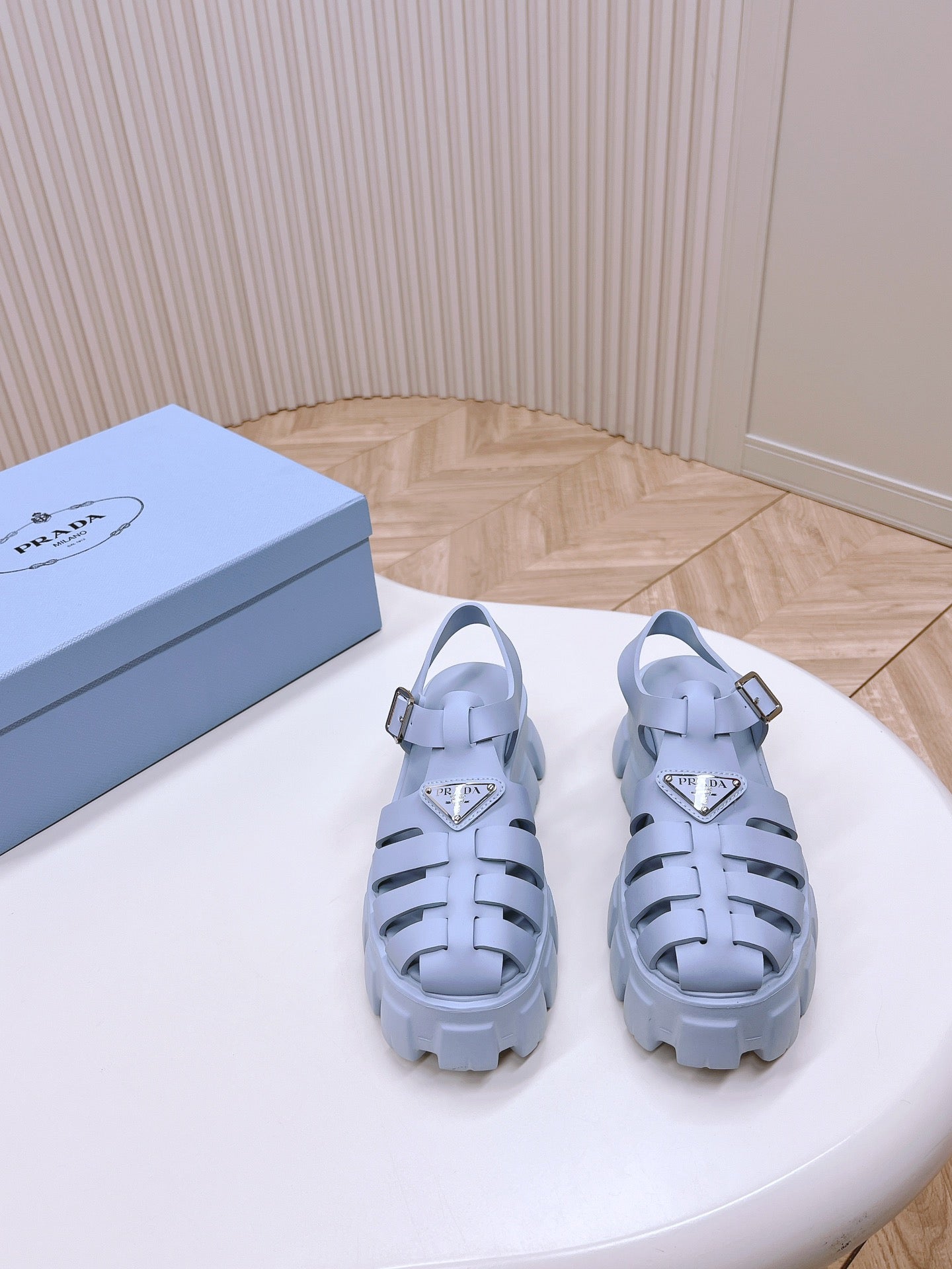 Pra Rubber Monolith Sandals 55 Baby Blue