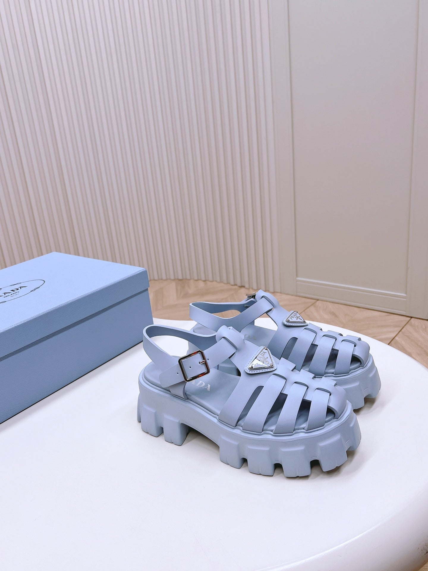 Pra Rubber Monolith Sandals 55 Baby Blue