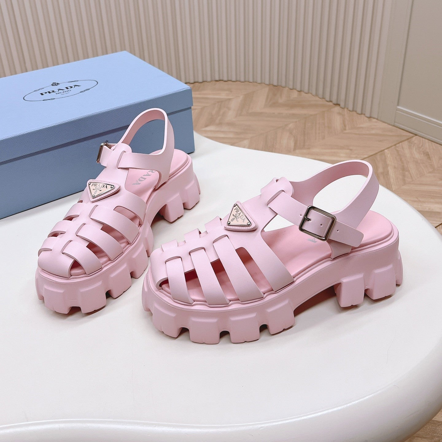 Pra Rubber Monolith Sandals 55 Pink