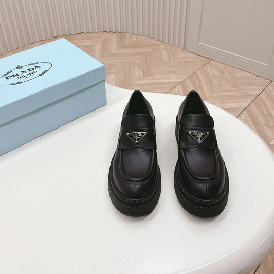 PRA BRUSHED MONOLITH LOAFERS BLACK CALFSKIN