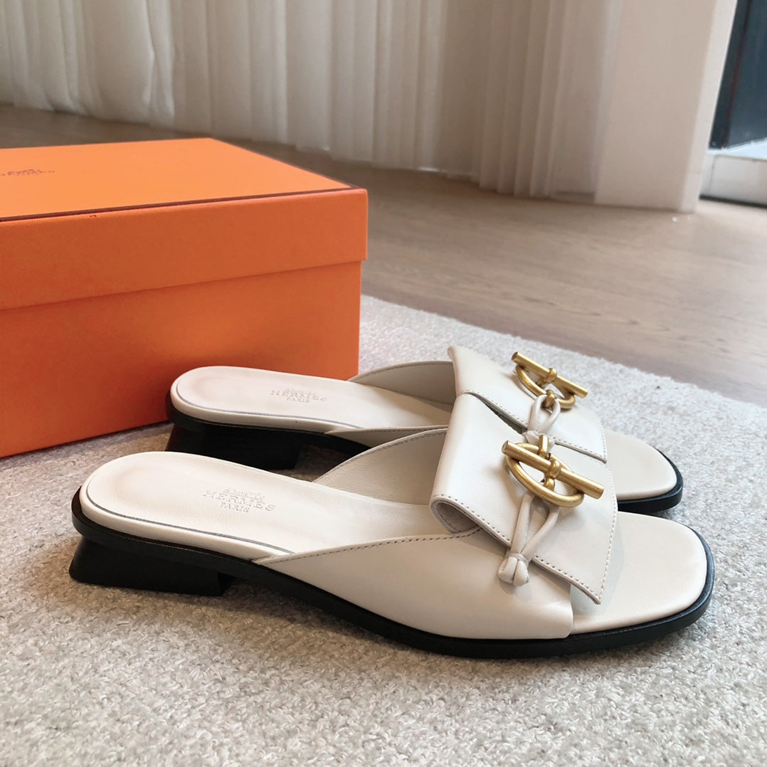 Isle Sandal White Calfskin