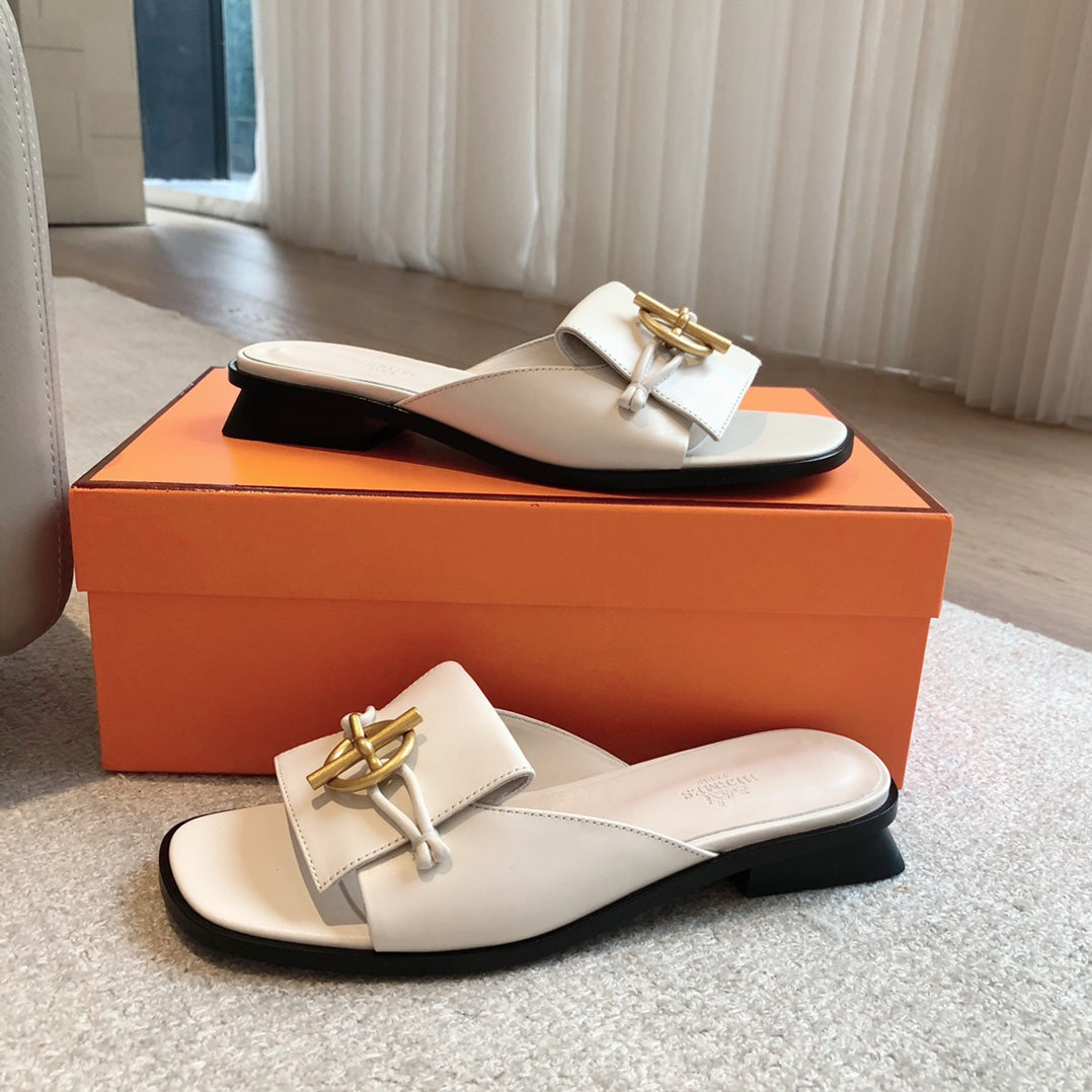 Isle Sandal White Calfskin