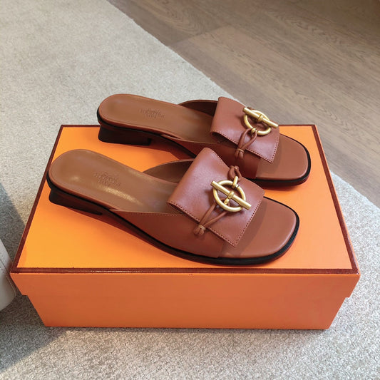 Isle Sandal Tan Calfskin