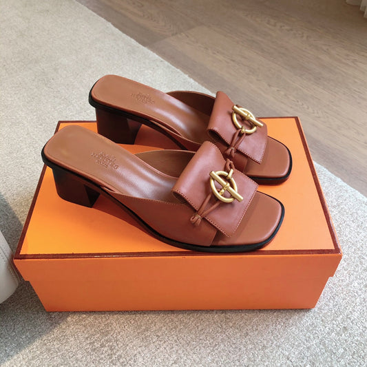 Ilot 50 Sandal Tan Calfskin