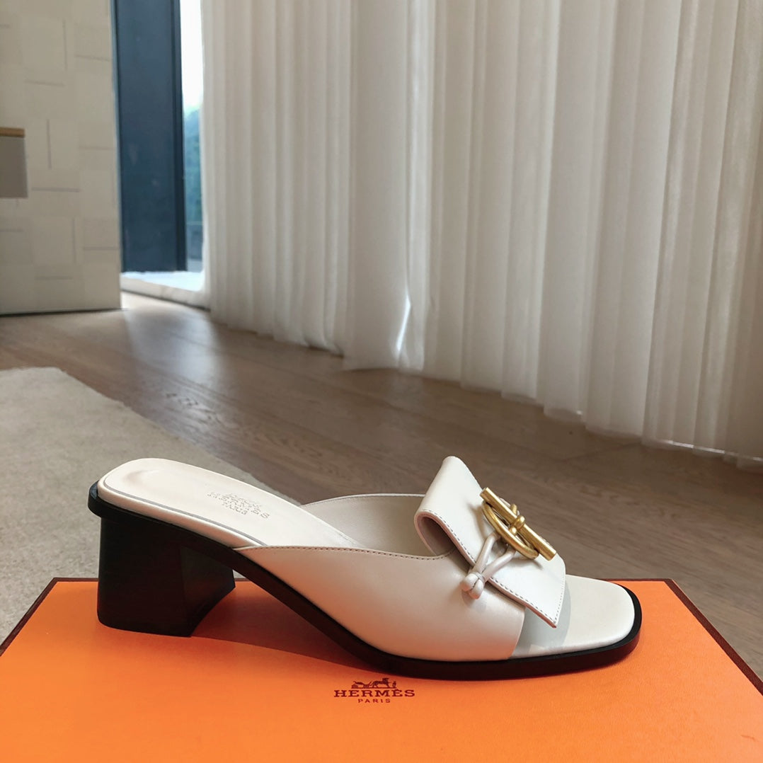 Ilot 50 Sandal White Calfskin