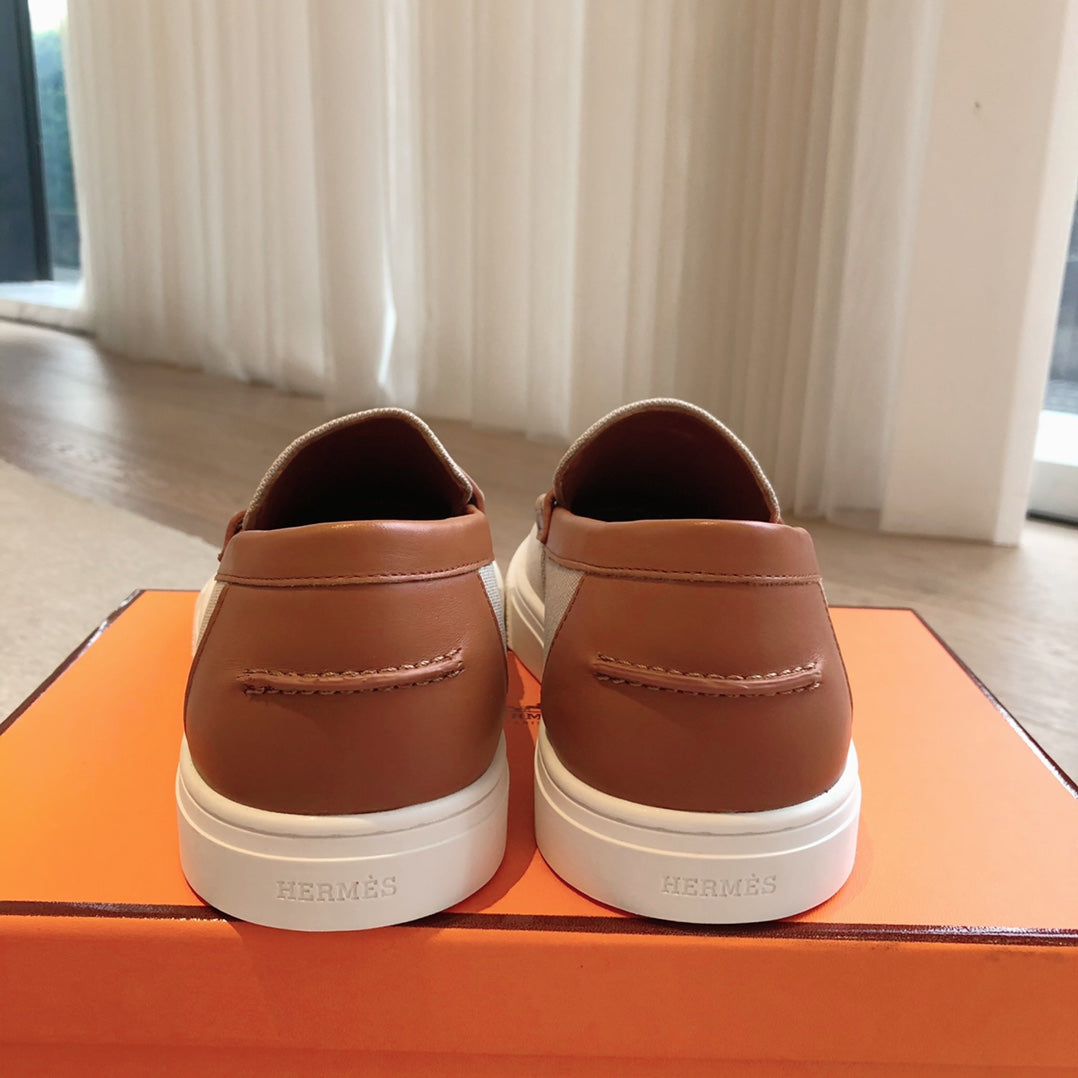 JOB LOAFER LIGHT TORTILLA MIX CARAMEL CALFSKIN