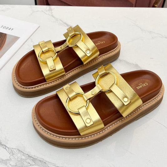 TIPPI SANDAL IN GOLD CALFSKIN