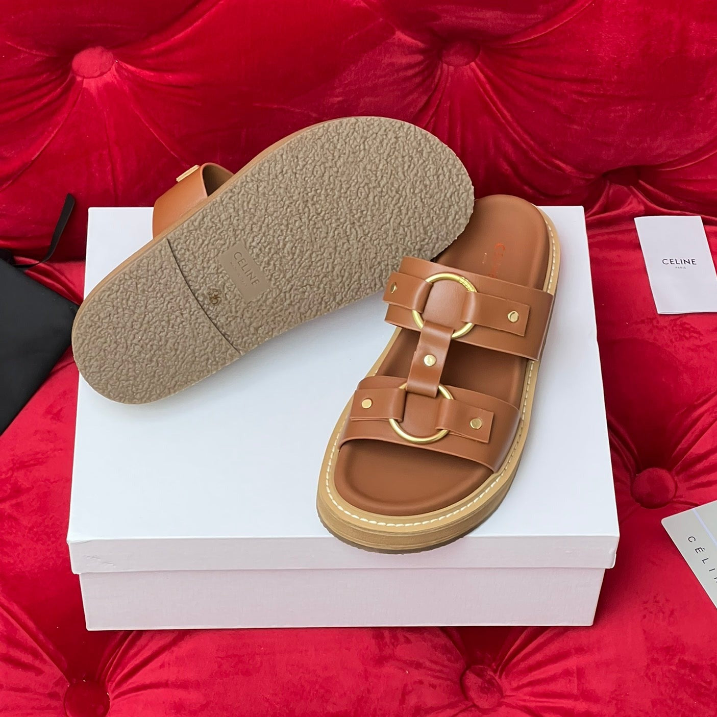 Sandal Flat Cinnamon Brown Canvas