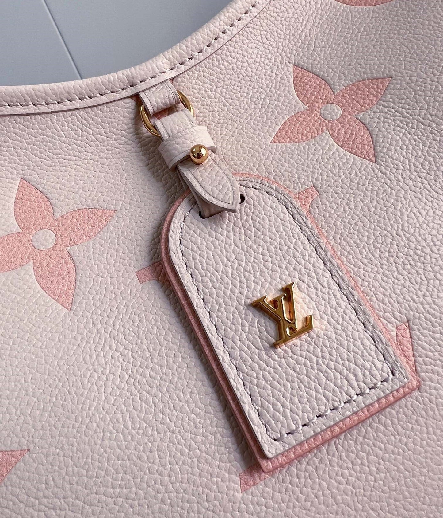 CARRYALL PM 29 LIGHT PINK MONOGRAM GRAINED COWHIDE LEATHER