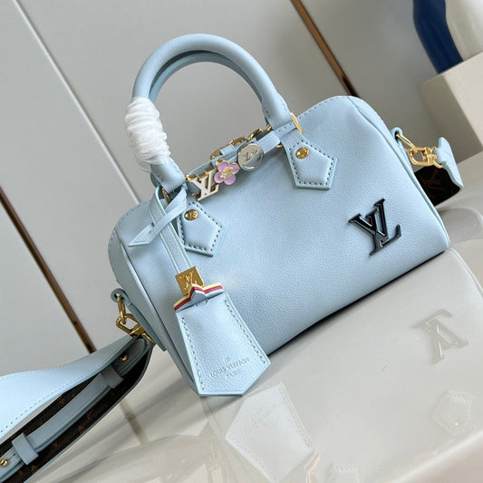 Speedy Bandouliere 18cm Cloud Blue Calfskin