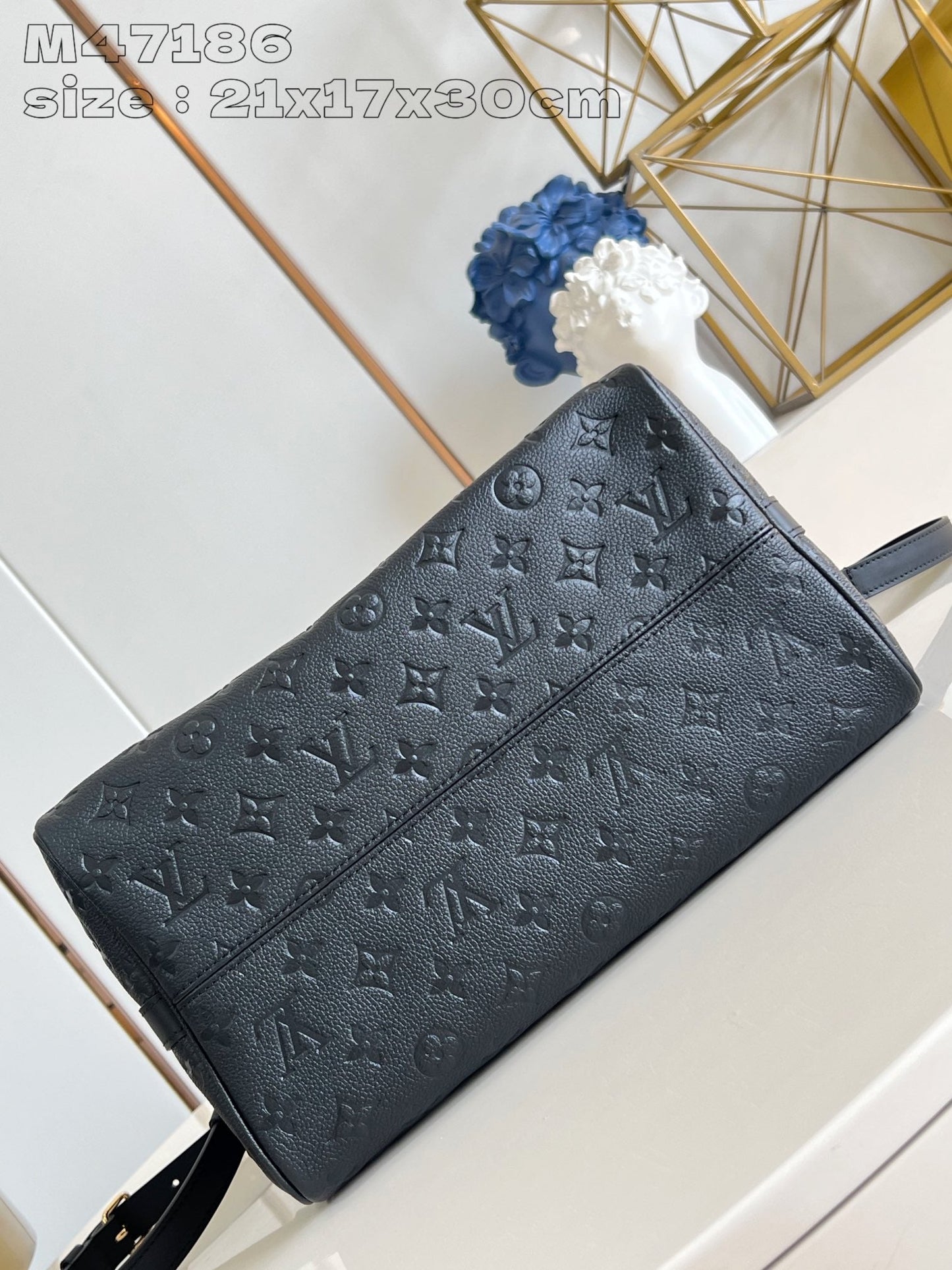 Speedy Soft 30 Black Monogram Empreinte Cowhide Leather