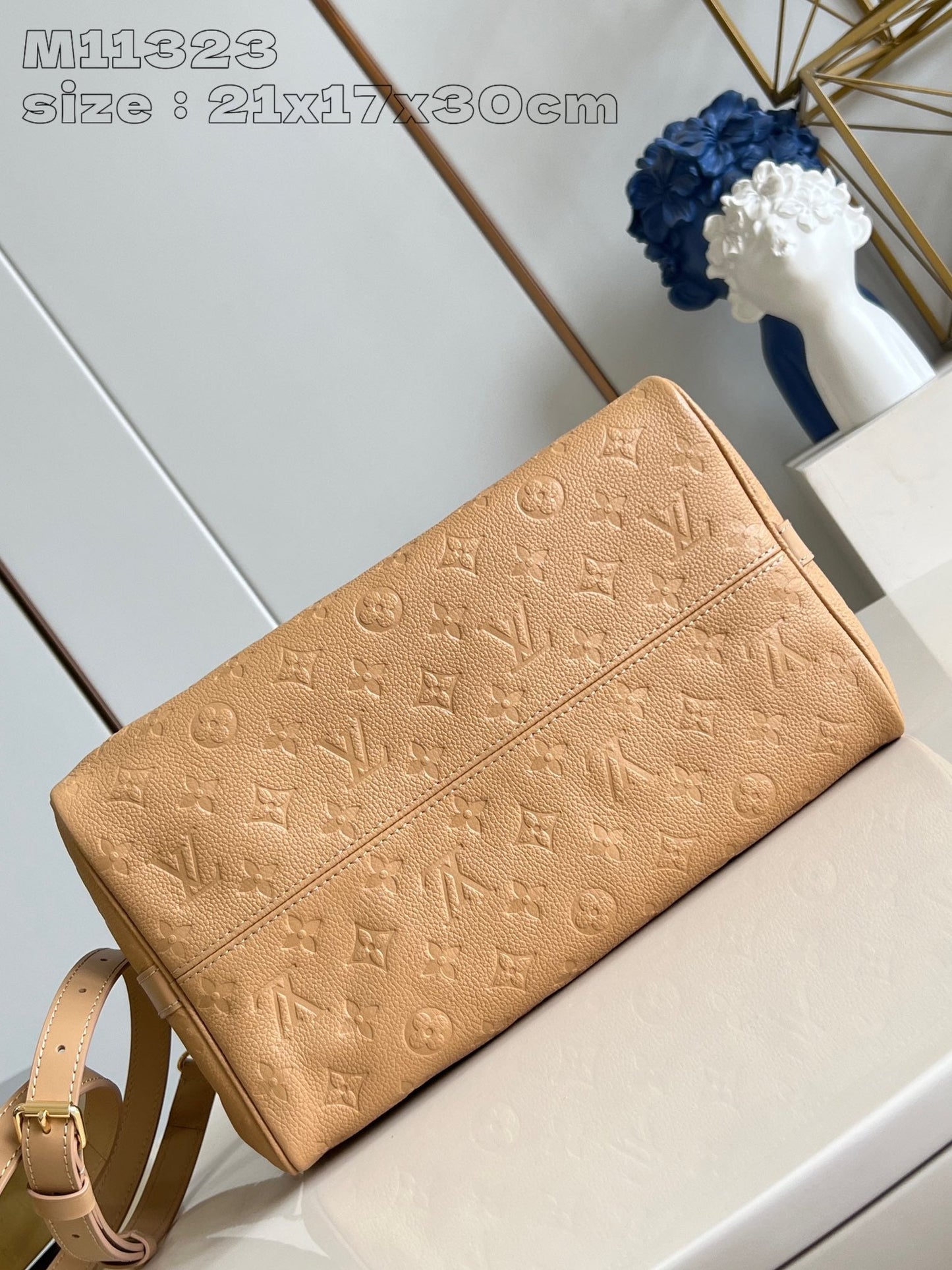 Speedy Soft 30 Arizona Beige Monogram Empreinte Cowhide Leather