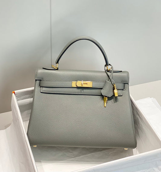 hm kelly 32cm grey togo leather gold hardware