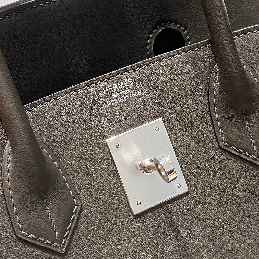 HM Shoulder Birkin 29cm Ebony Swift Leather Silver Hardware