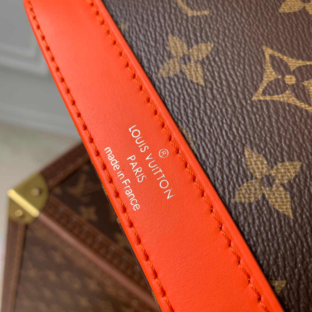 alma nano 18 monogram canvas orange calfskin