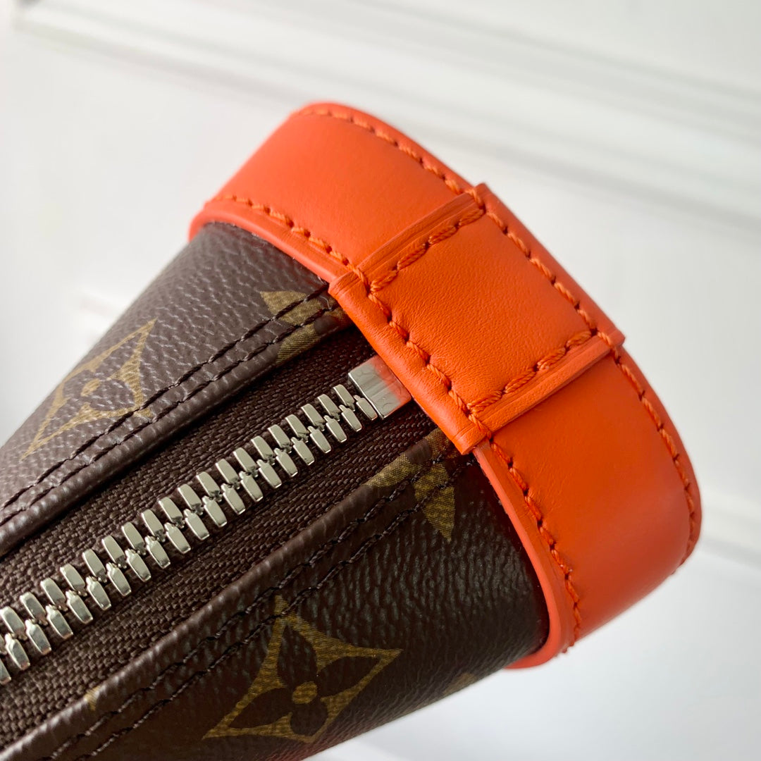 alma nano 18 monogram canvas orange calfskin