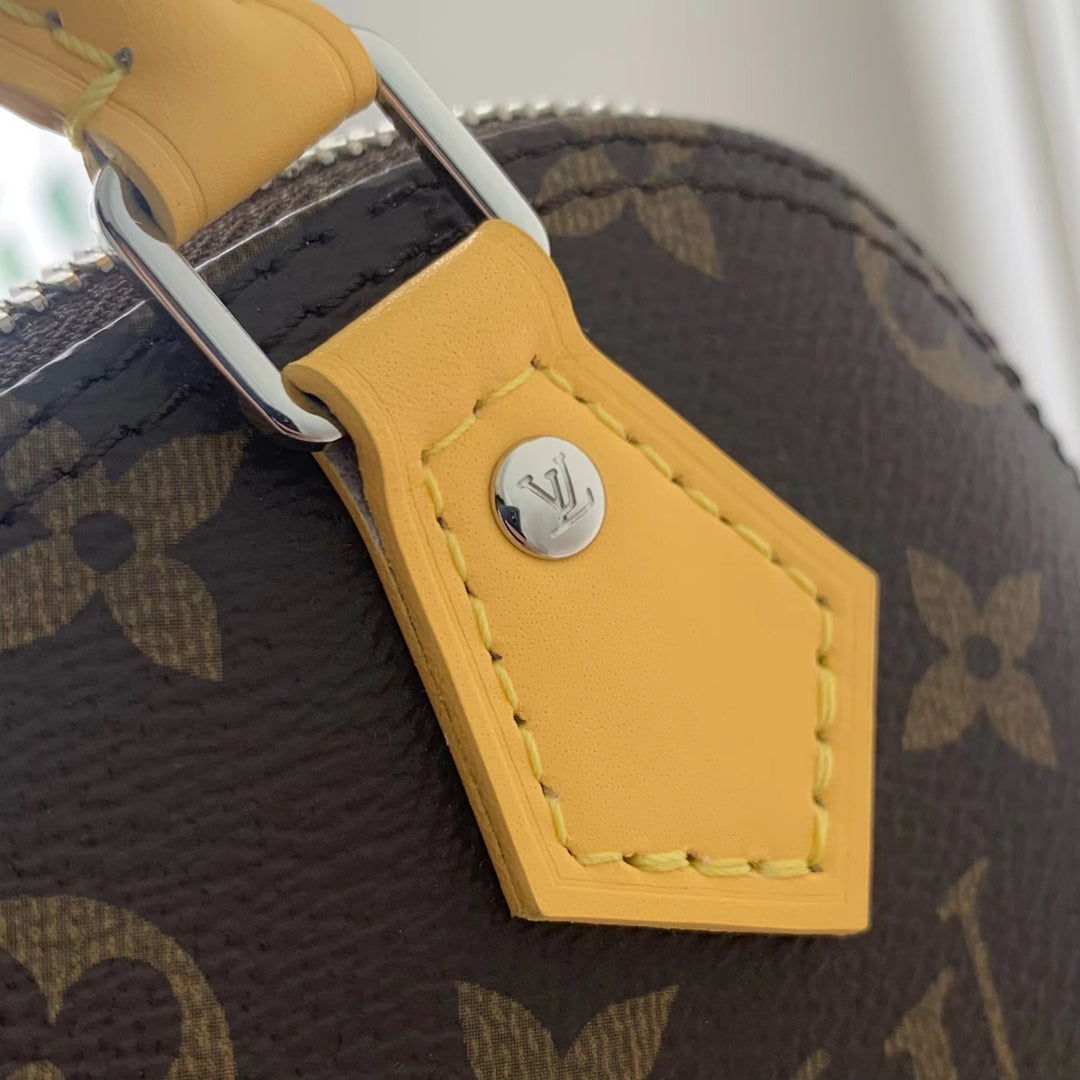 alma nano 18 monogram canvas yellow calfskin