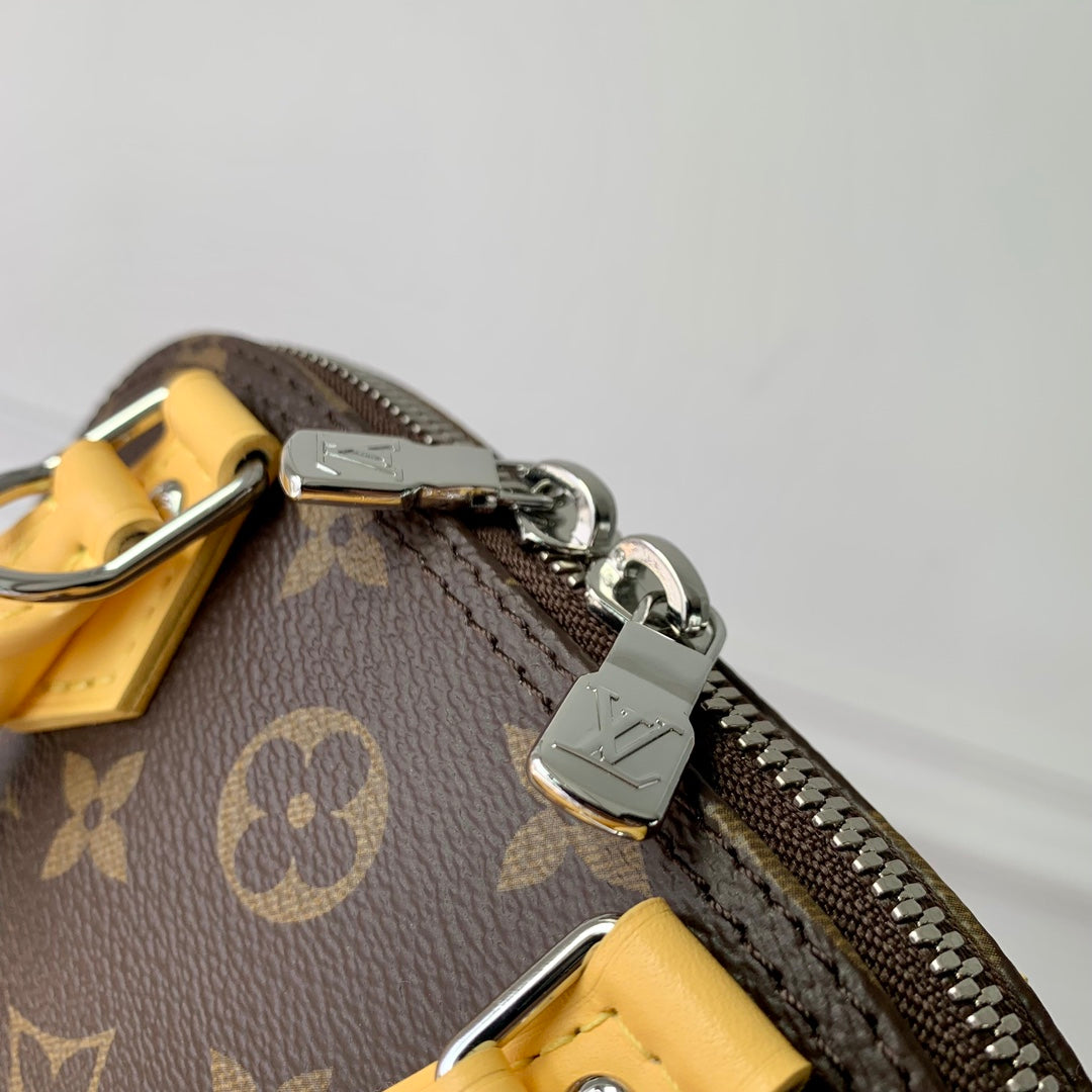 alma nano 18 monogram canvas yellow calfskin