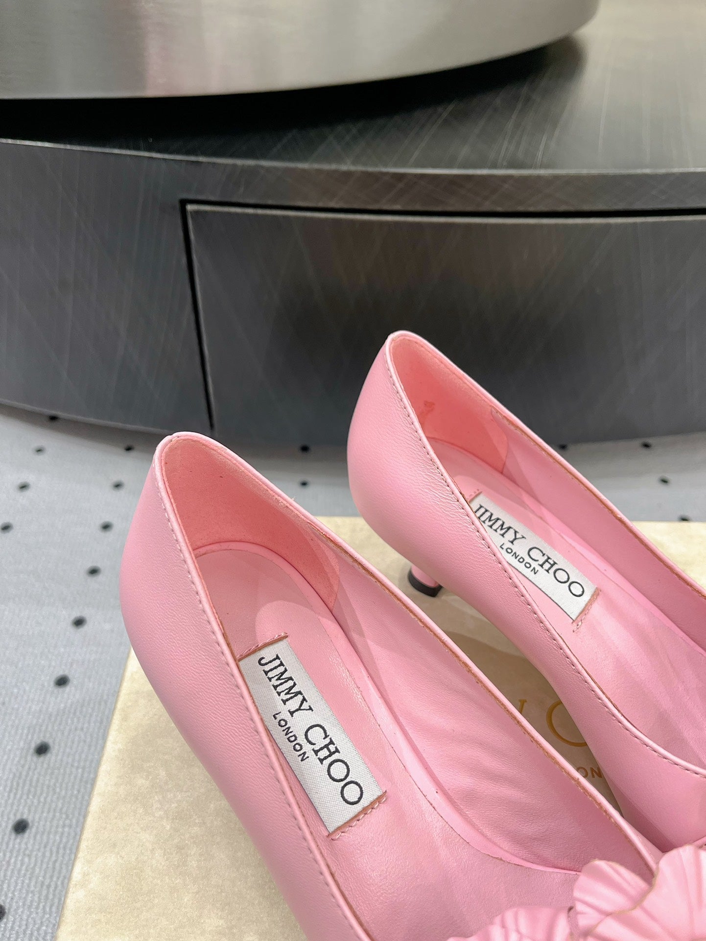 Jimmy Pumps In Pastel Pink Lambskin 591624