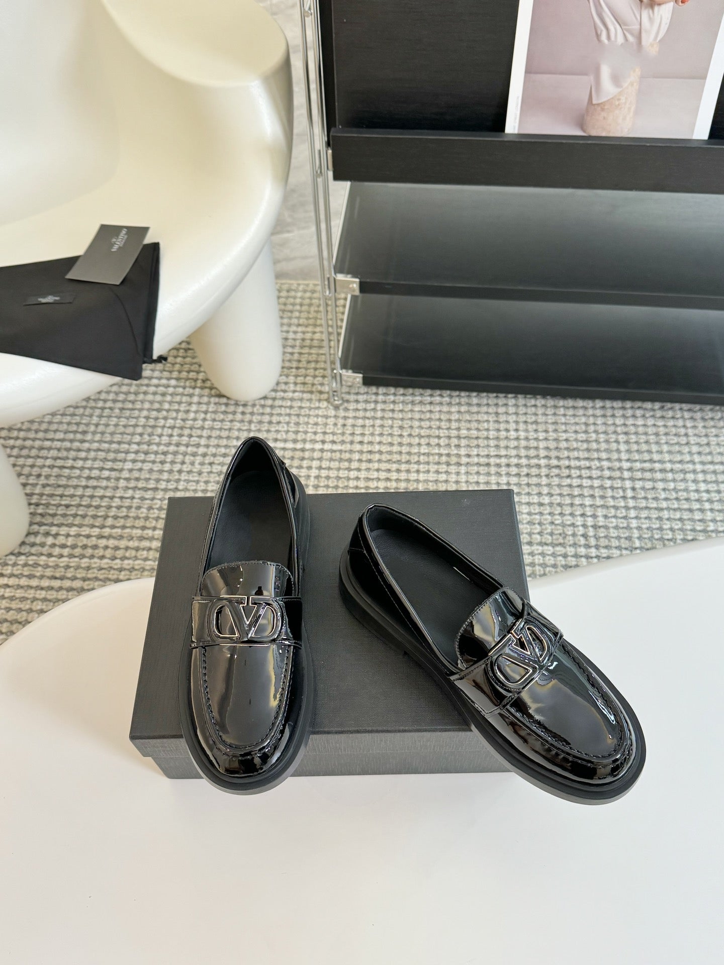 Moccasins Vlogo Signature 30mm Black Shiny