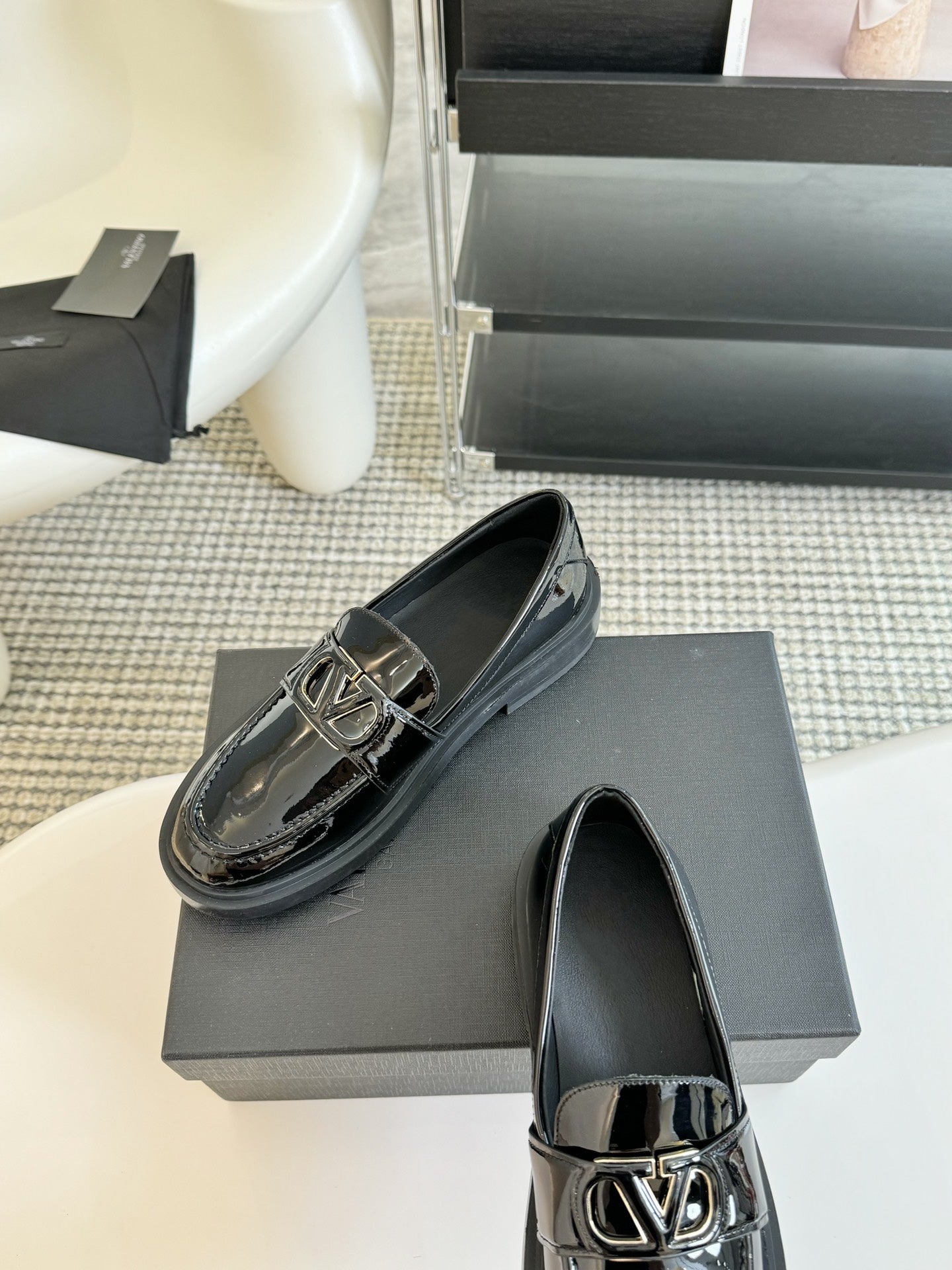 Moccasins Vlogo Signature 30mm Black Shiny