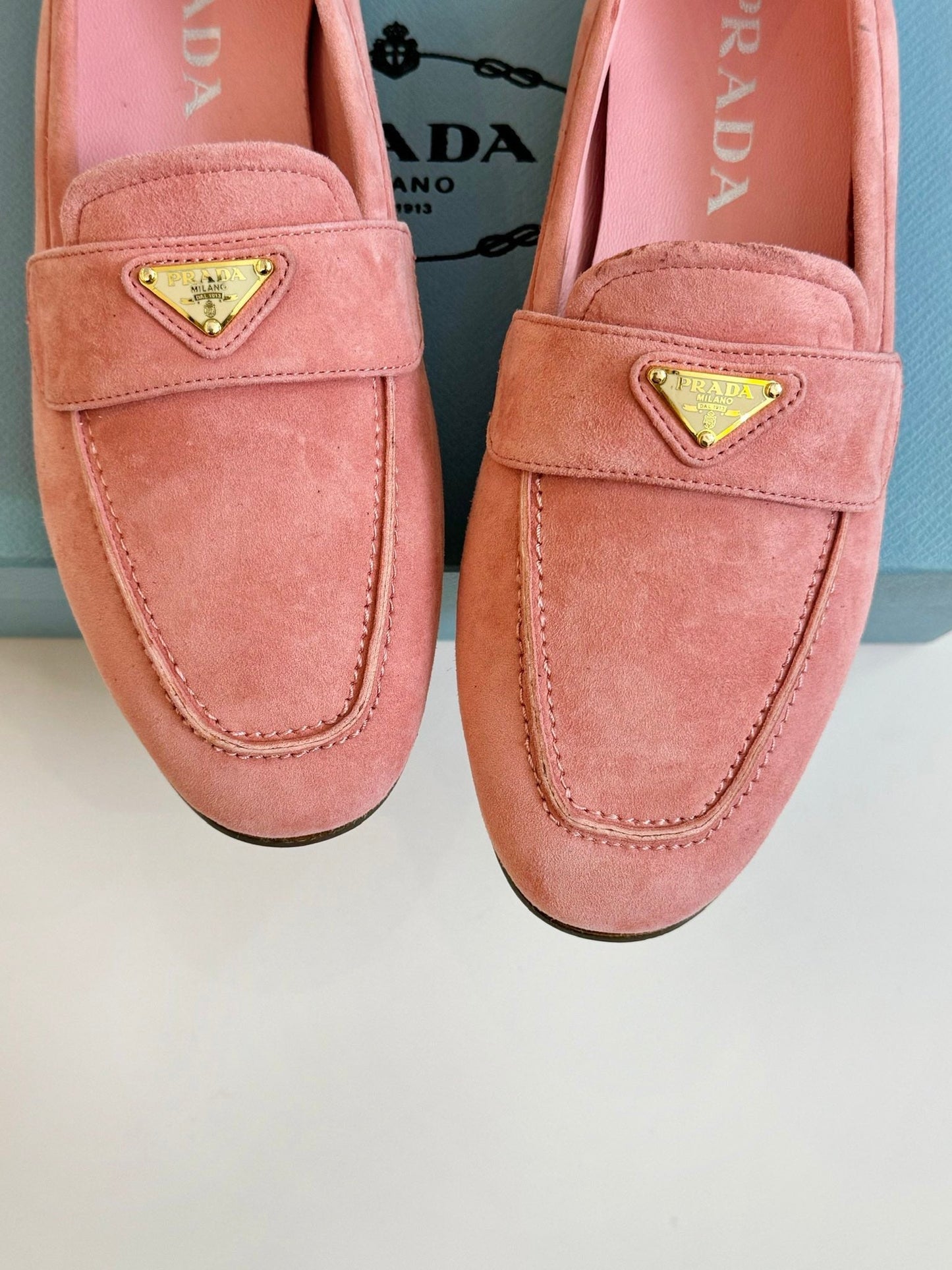 PRA SUEDE LOAFERS ROSE CALFSKIN