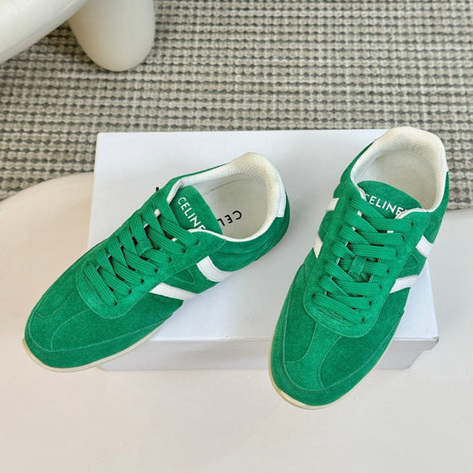 TRAINER LOW LACE - UP JADE GREEN SUEDE