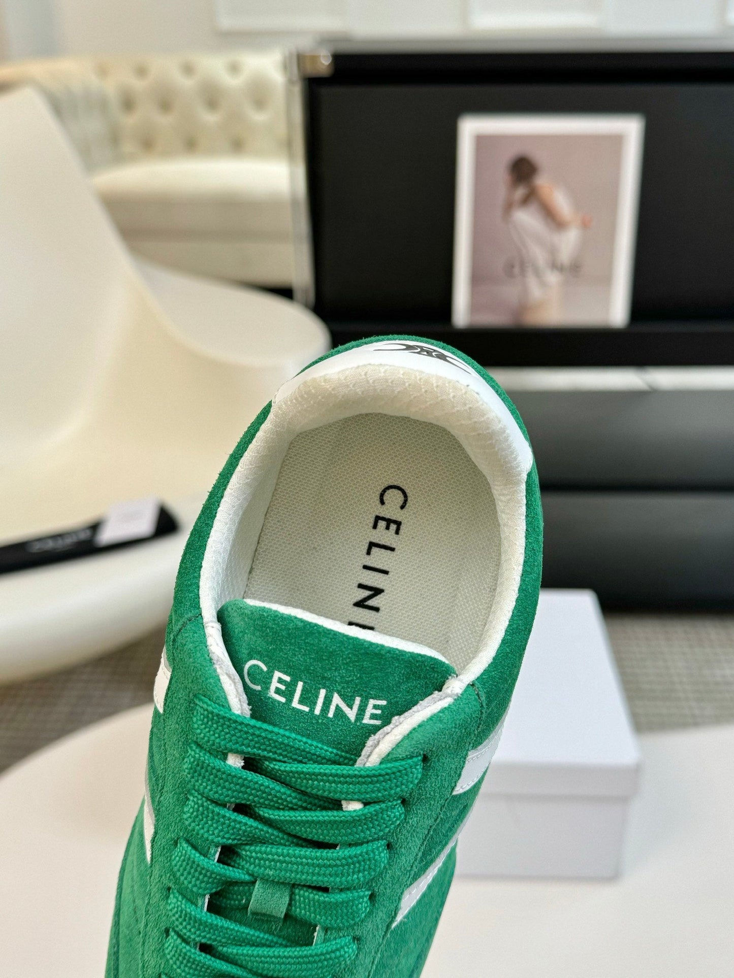 TRAINER LOW LACE - UP JADE GREEN SUEDE