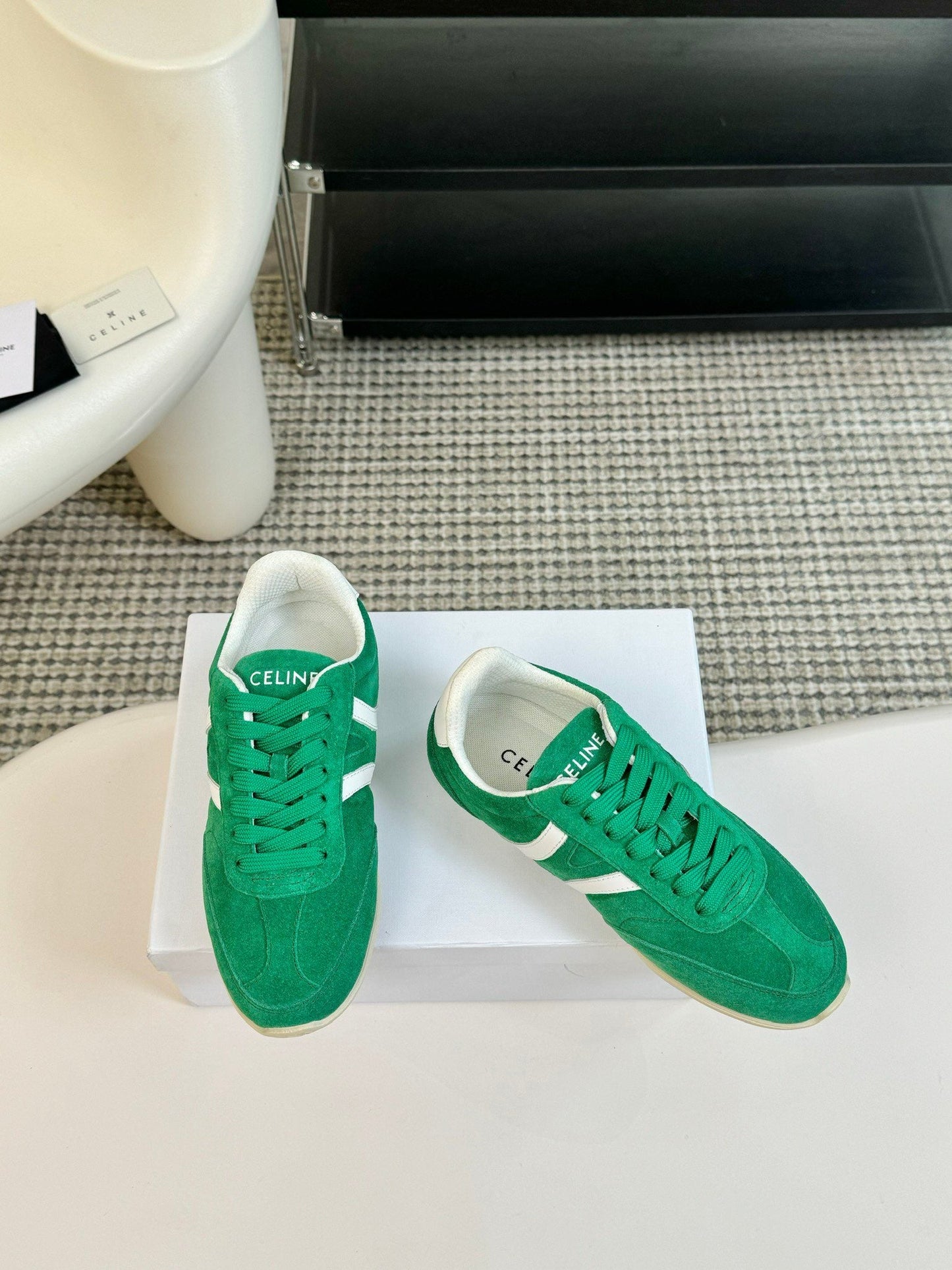 TRAINER LOW LACE - UP JADE GREEN SUEDE