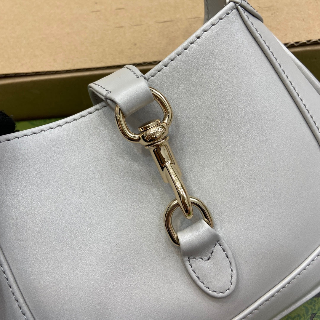 JACKIE NOTTE MINI BAG 19 IN WHITE CALFSKIN GOLD HARDWARE