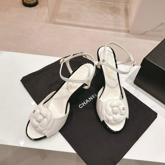 cc slingbacks sandal flower 85 white calfskin