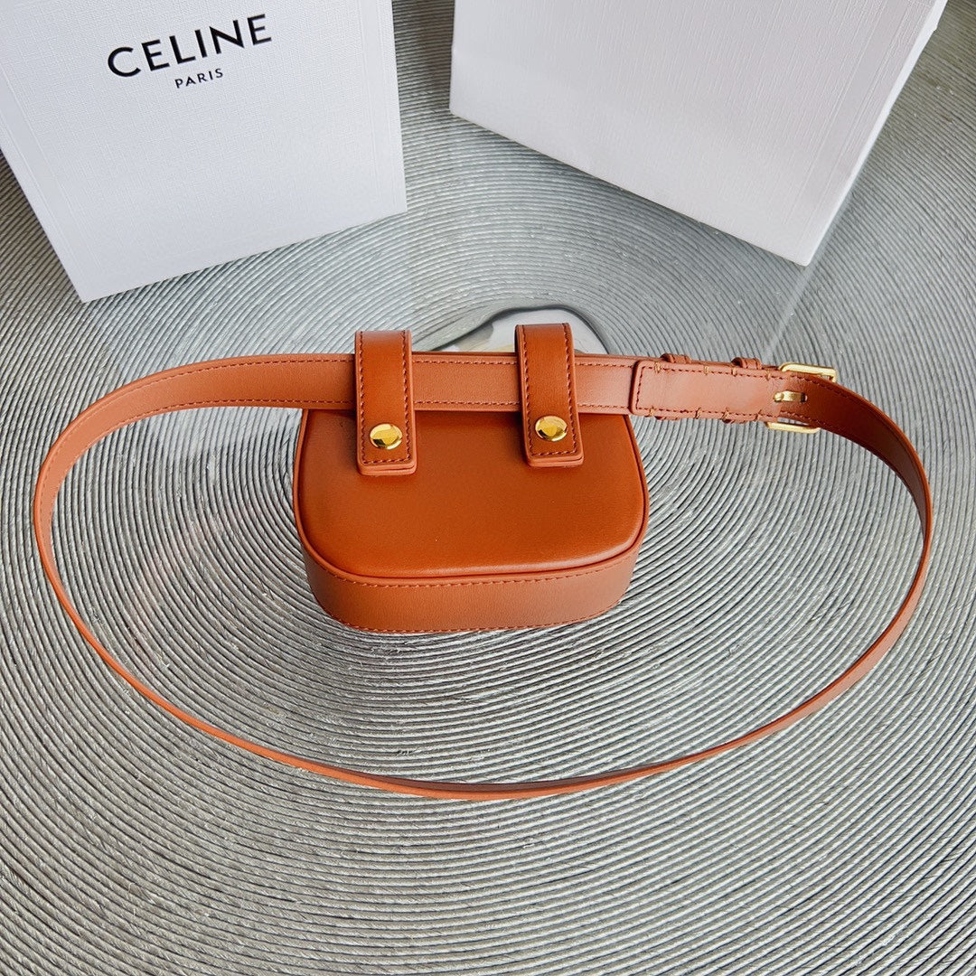 tan calfskin belt bag