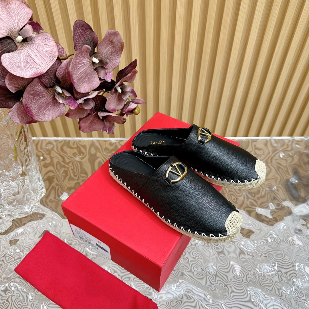 The Bold Edition VLogo Mules Black Leather