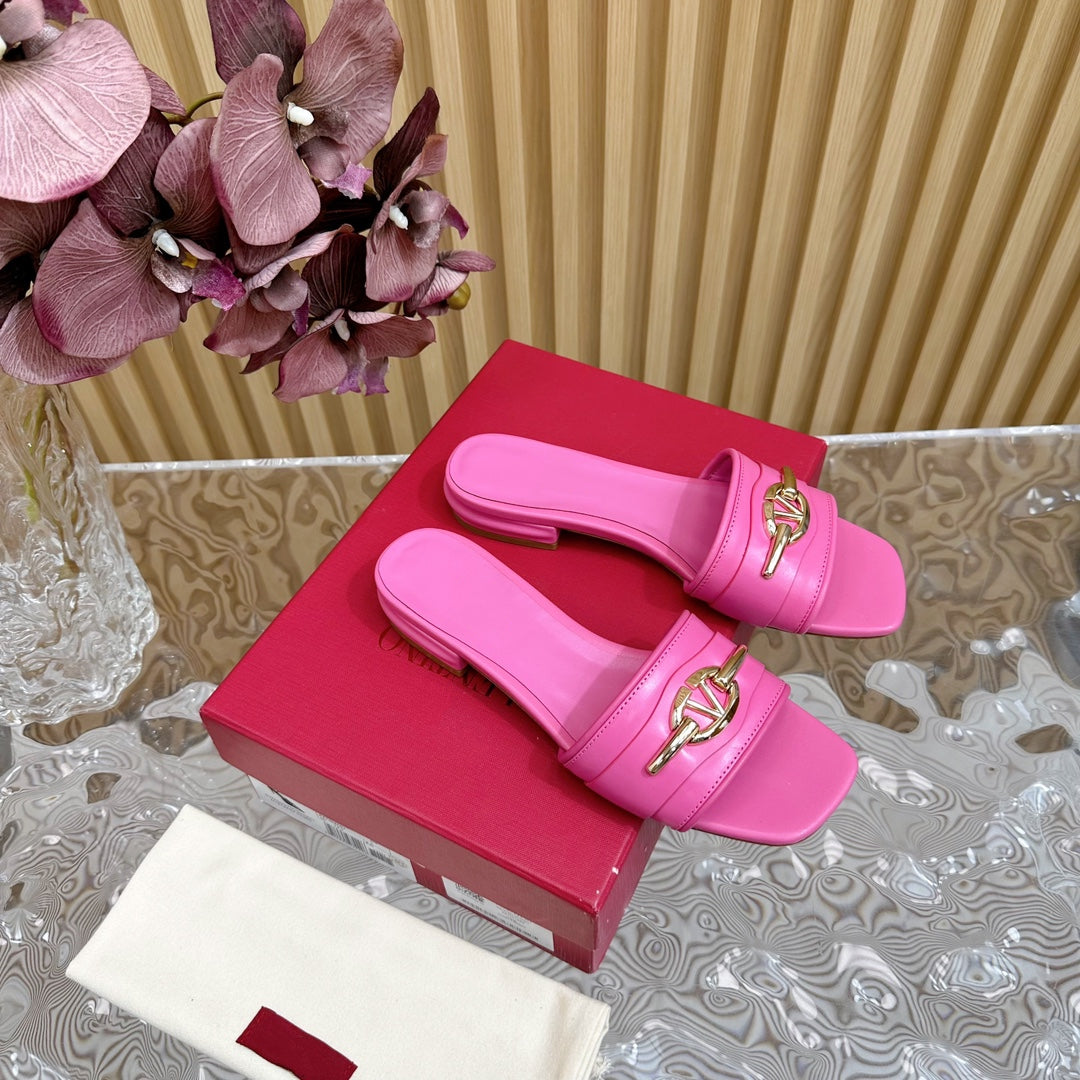 Mule Sandal The Bold Edition Vlogo Square Toe 20mm Pink