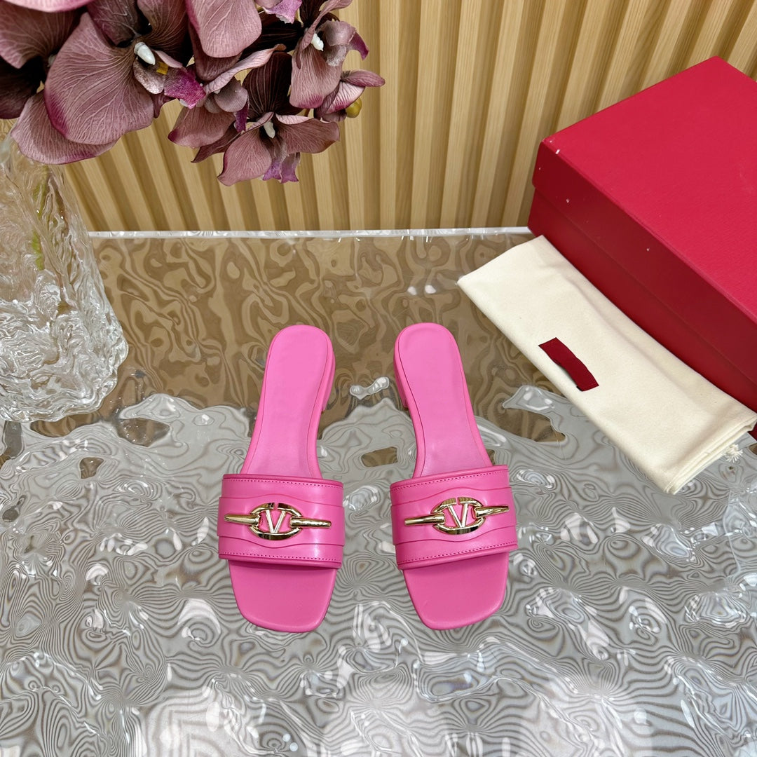 Mule Sandal The Bold Edition Vlogo Square Toe 20mm Pink