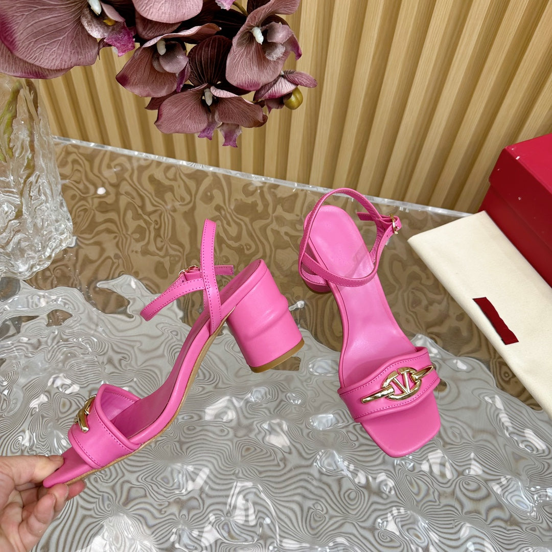 Slingback Sandal 70 The Bold Edition Vlogo Square Toe Pink