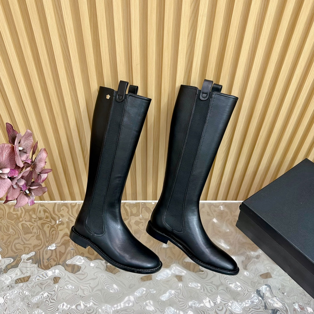 CC High Boots 25mm Black Calfskin