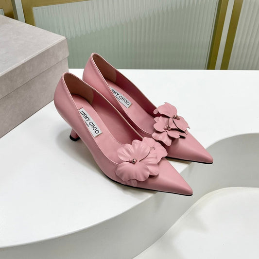 Jimmy Pumps 65mm In Pastel Pink Cowhide 597813