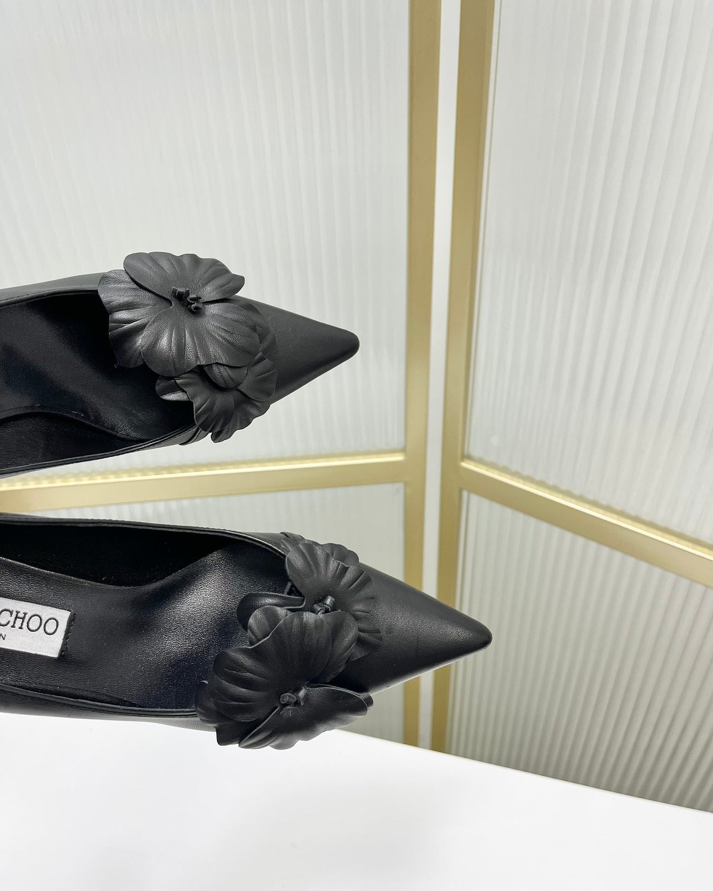 Jimmy Pumps 65mm In Black Cowhide 597817