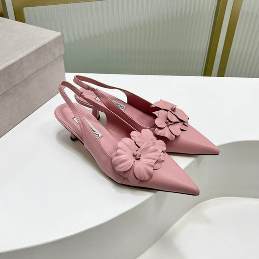 Jimmy Slingback Pumps 45mm In Pastel Pink Cowhide 597828