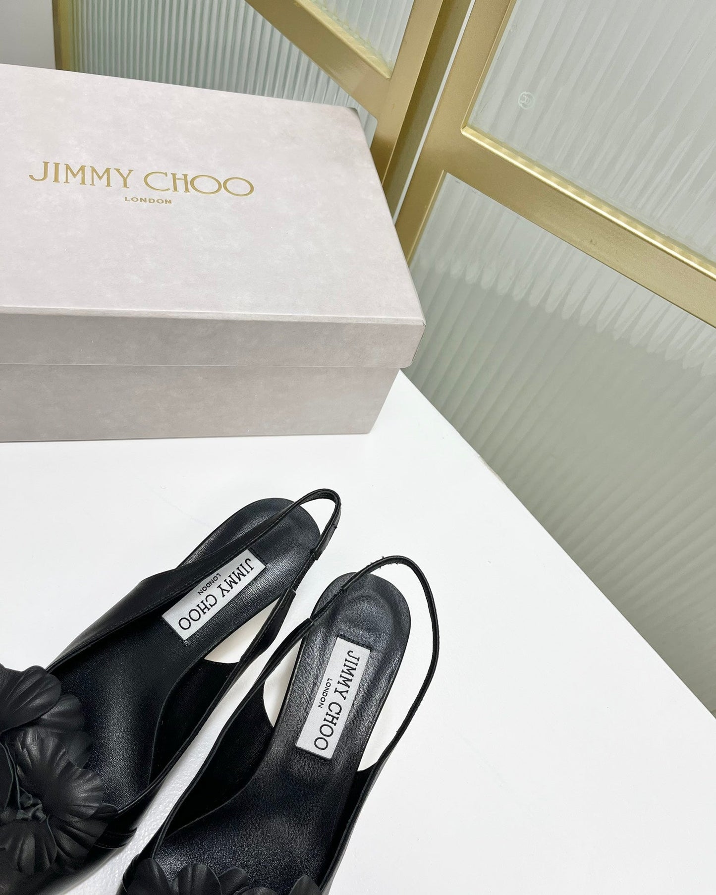 Jimmy Slingback Pumps 45mm In Black Cowhide 597832