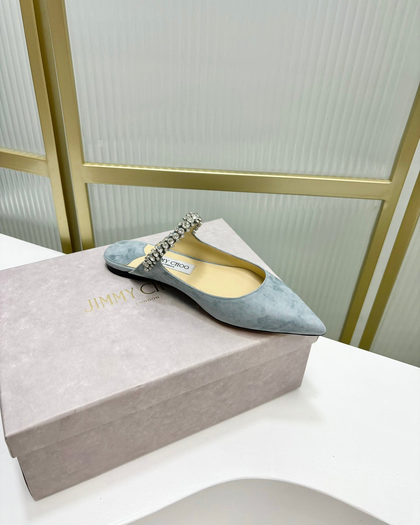 Jimmy Bing In Could Blue Suede Mules 587756