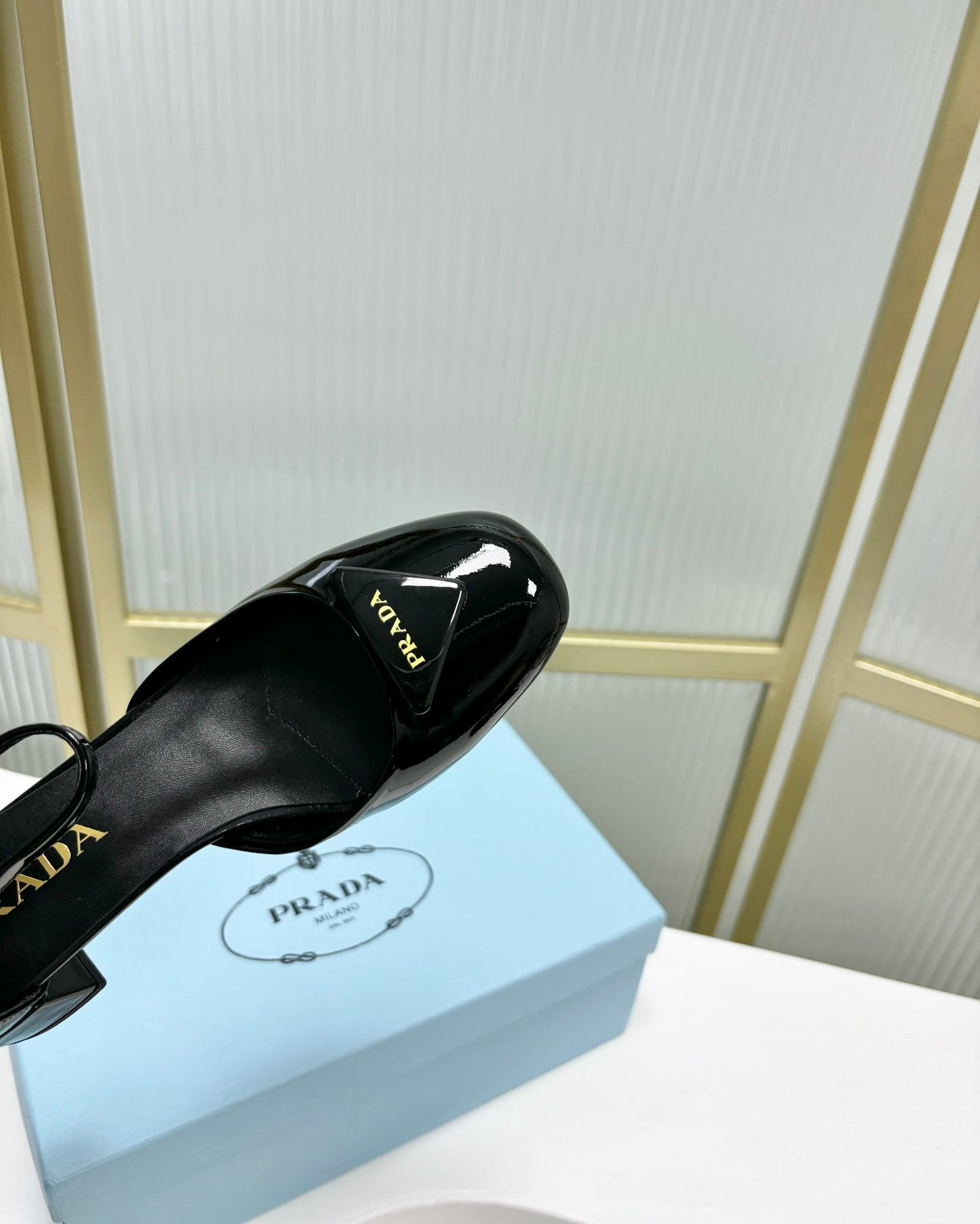 PRA MARY JANE PUMPS BLACK CALFSKIN