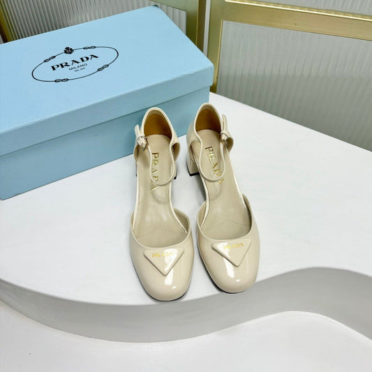 PRA MARY JANE PUMPS CREAMY WHITE CALFSKIN