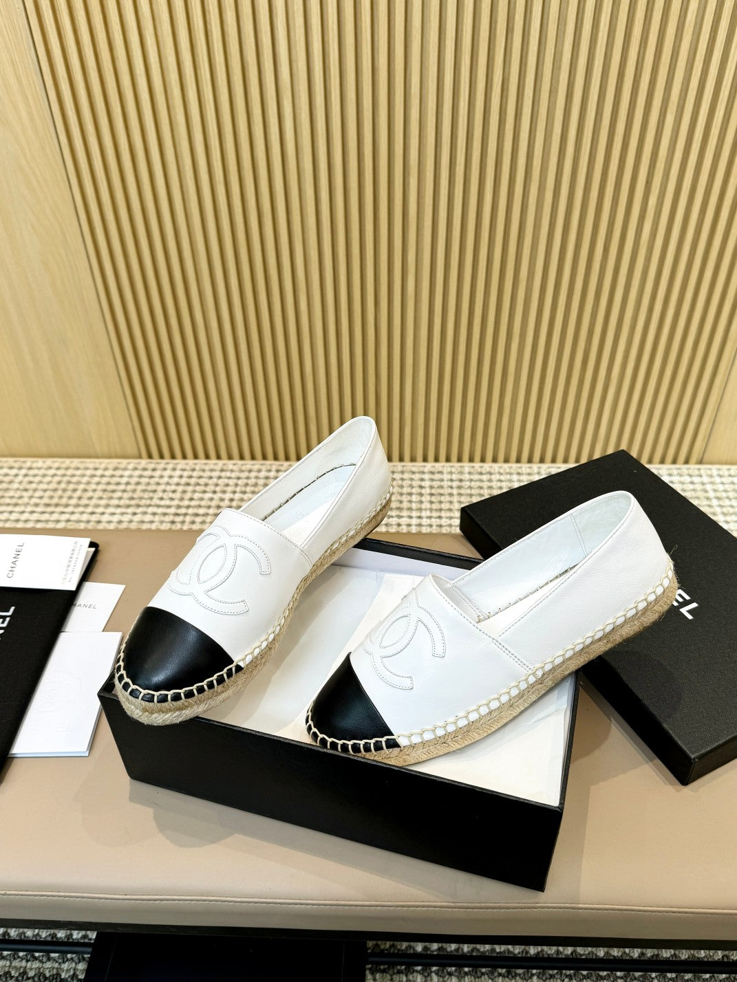 cc espadrilles white black caflskin