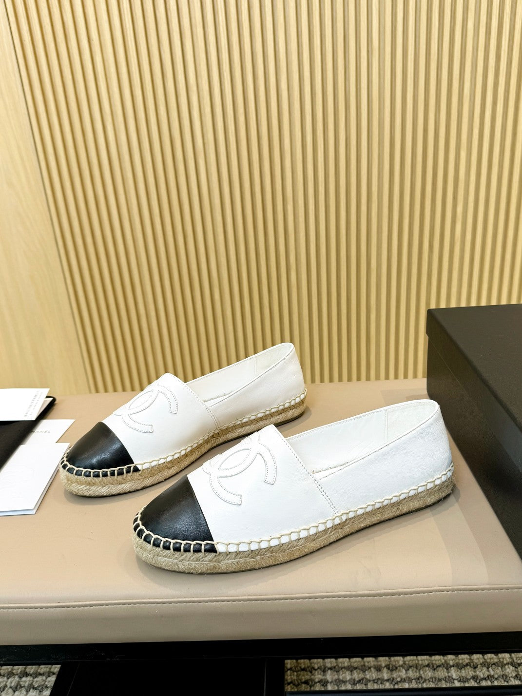 cc espadrilles white black caflskin