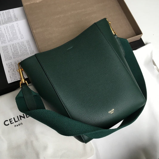 SANGLE SEAU BUCKET 24 BAG GREEN FOREST CALFSKIN