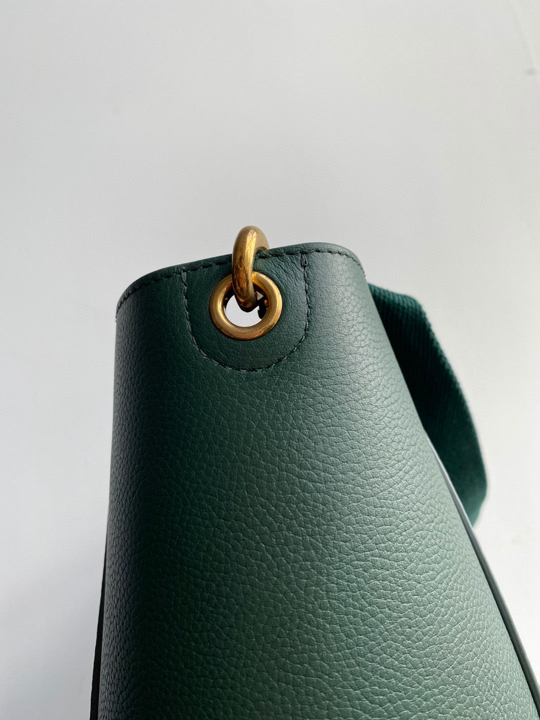 SANGLE SEAU BUCKET 33 BAG GREEN FOREST CALFSKIN