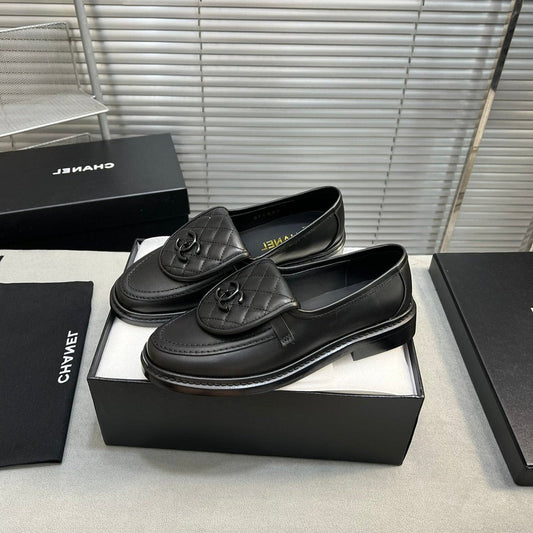 cc moccasins all black clafskin