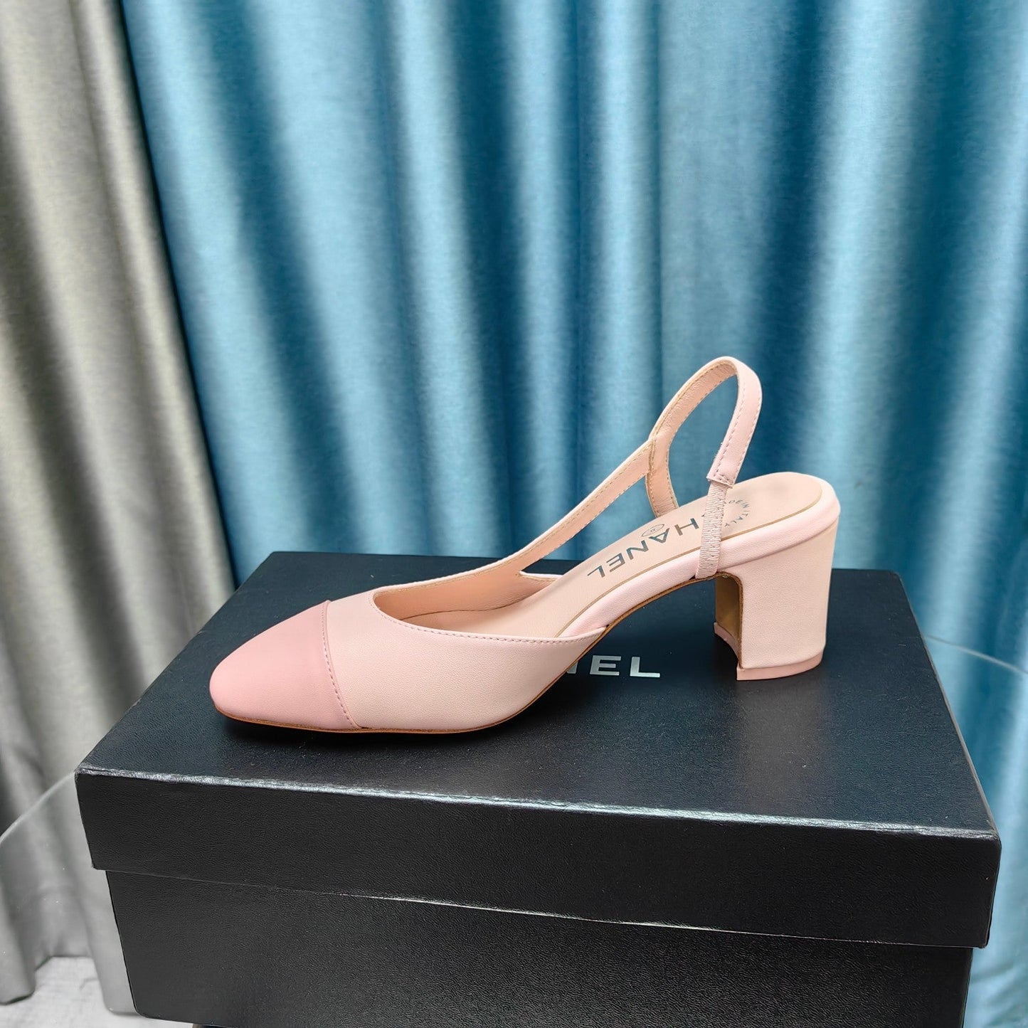 slingbacks 65 light pink and pink calfskin